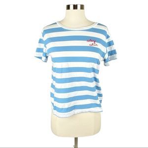 Fifth Sun Stay Chic Striped Boxy Tee  - Size Small
